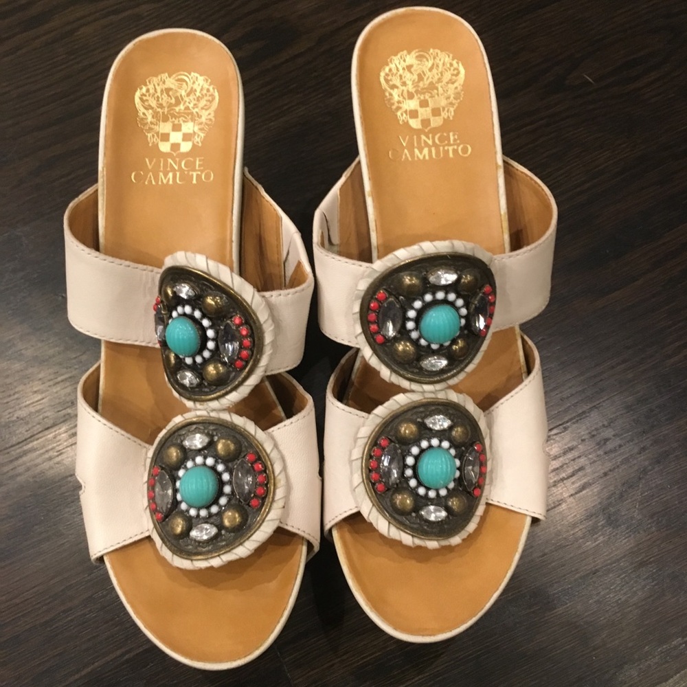 Vince Camuto Jeweled Wedges